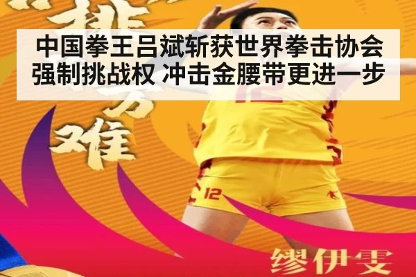 中国拳王吕斌斩获世界拳击协会强制挑战权 冲击金腰带更进一步